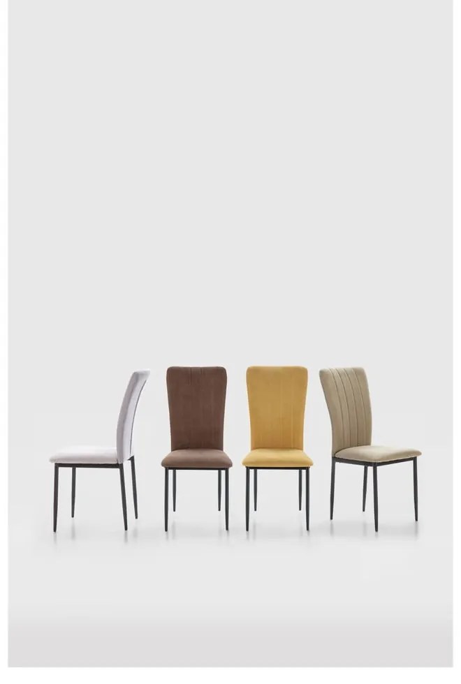 Set di sedie da pranzo kaki 4 pz Holly - Marckeric