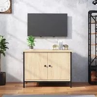 Mobile TV con Ante Rovere Sonoma 60x35x45 cm Legno Multistratocod mxl 127097