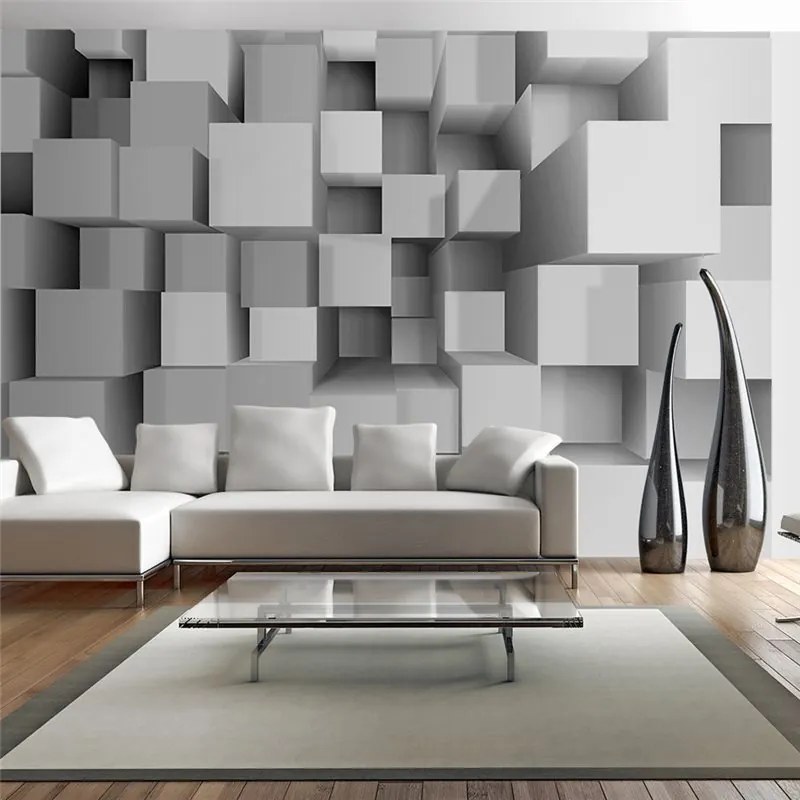 Fotomurale  Geometric Puzzle  Colore Grigio, Dimensioni e Misure 250x175