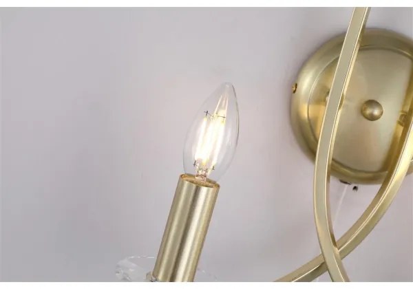 Searchlight 4162-2SB - Lampada da parete ASCONA 2xE14/60W/230V