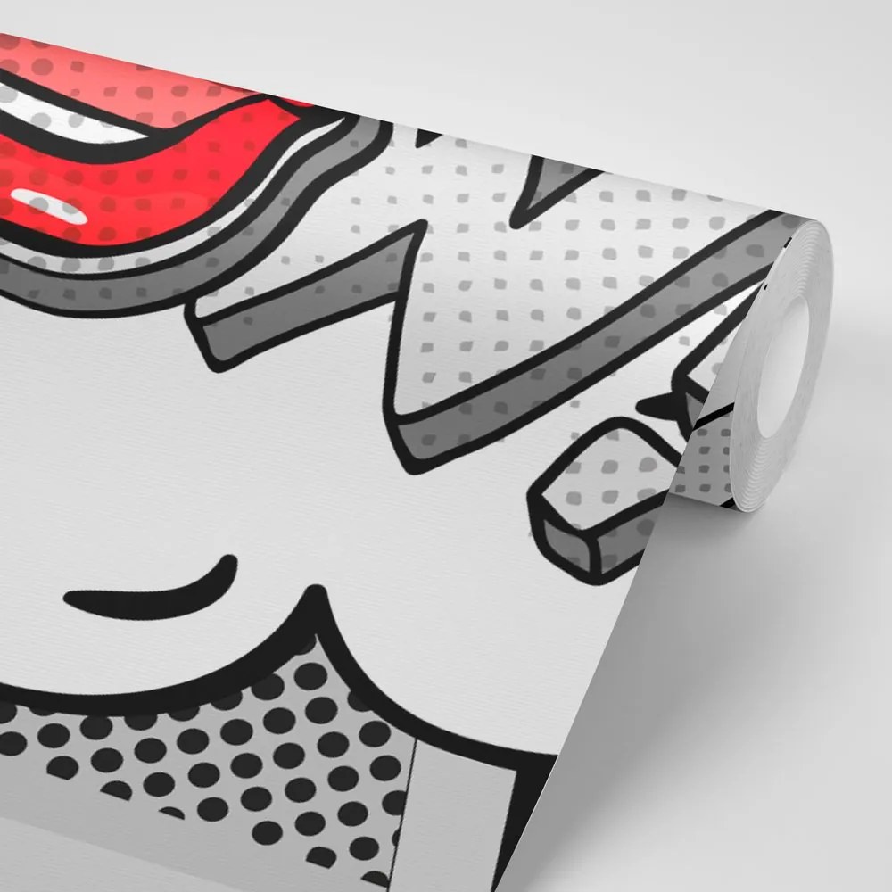 Carta da parati autoadesiva – Pop art grigio elegante - WOW!