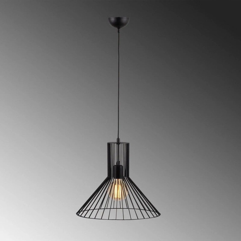 Opviq Lampada a sospensione Fellini MR-757, nera, metallo, Ø 38 cm