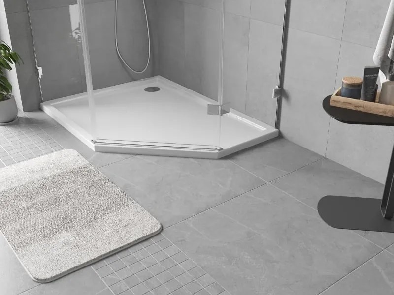 Mexen Flow piatto doccia pentagonale slim sinistro 100 x 80 cm, bianco lucido - 46P108010L