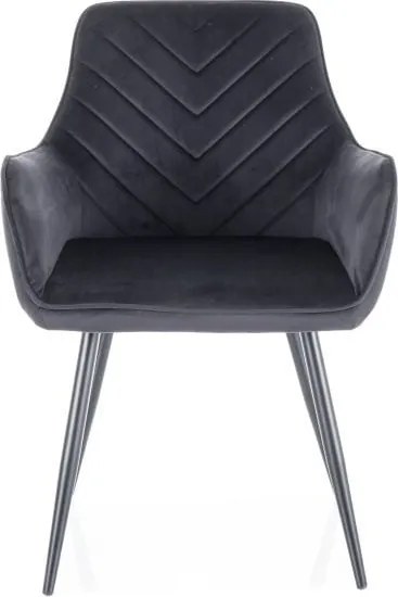 Sedia Fig velluto nero Blu19