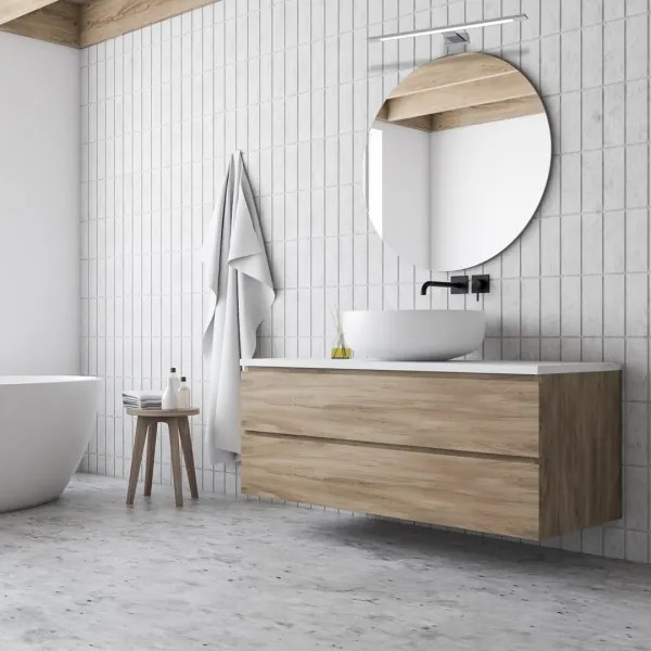 Applique LED per specchio da bagno SHINE, 12W/230V, 60 cm, IP44, cromo lucido