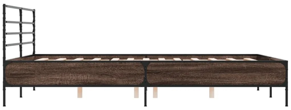 Giroletto rovere marrone 160x200cm in legno multistrato metallo