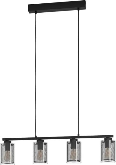 Eglo 99707 - Lampadario su corda ZOCABON 4xE27/40W/230V