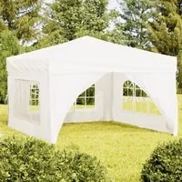 Tenda per Feste Pieghevole con Pareti Laterali Bianco 3x3 m cod mxl 66055