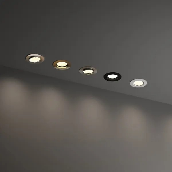 Ideal Lux - Faretto da incasso SWING, 1xGU10/28W/230V, Ø 8,2 cm, ottone