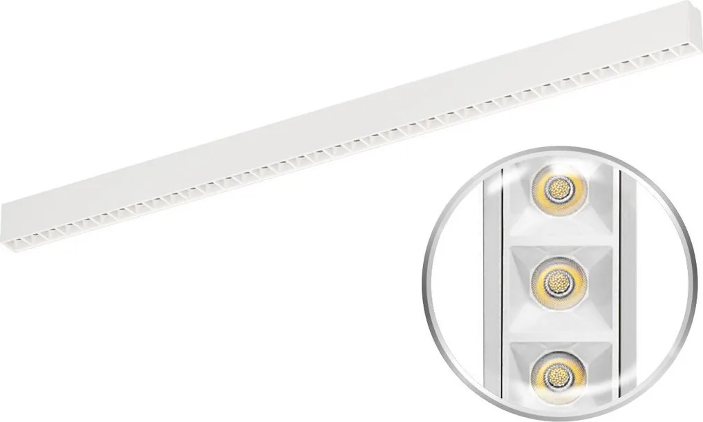 Plafoniera Lineare LED 40W 120cmDALI2 - driver Philips Bianca o nera