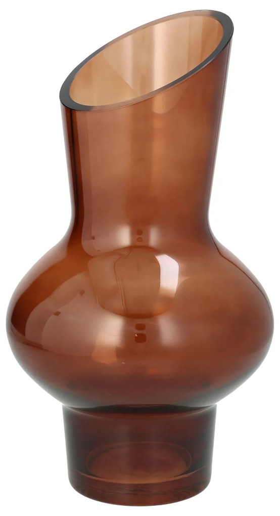 Vaso in vetro marrone 17x30 cm