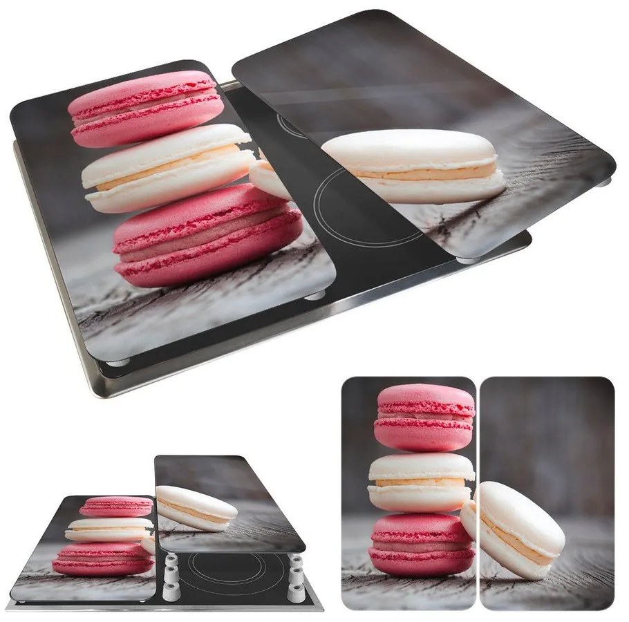 Set di 2 copri stufe in vetro, 52 x 30 cm Macarons - Wenko
