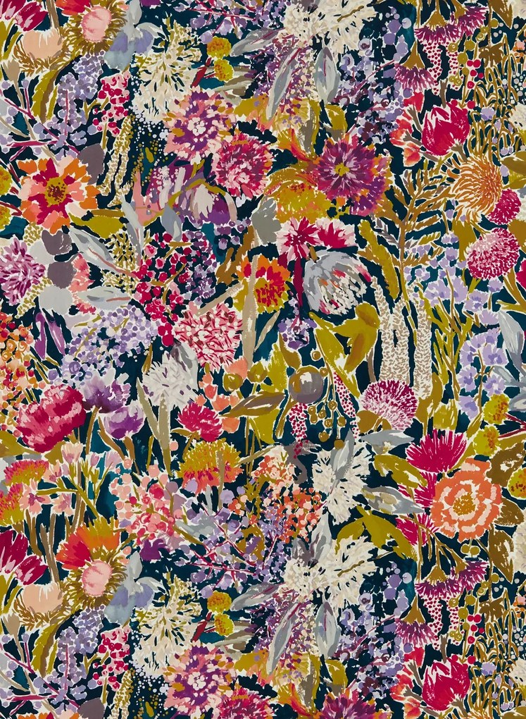 Harlequin Tapete Sanguine - Pomegranate/ Clementine/ Peony/ Blueberry