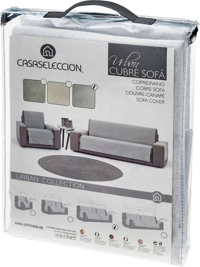 Copridivano 3 posti grigio chiaro Urban - Casa Selección