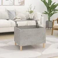 Tavolino Salotto Grigio Cemento 60x44,5x45 cm Legno Multistrato