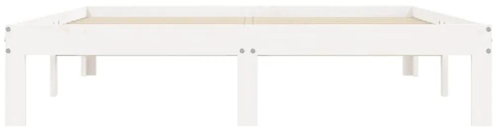 Giroletto bianco 120x190cm legno massello pino 4ft small double