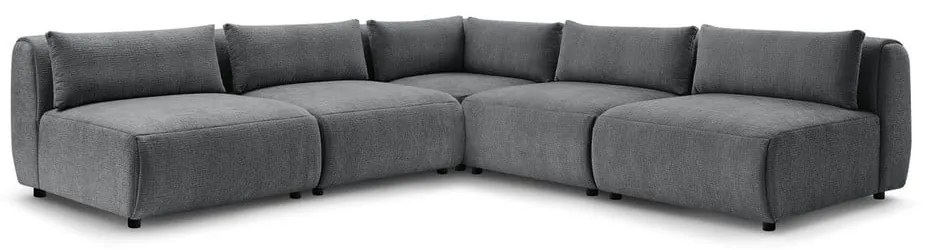 Divano angolare grigio (variabile) Jeanne - Bobochic Paris