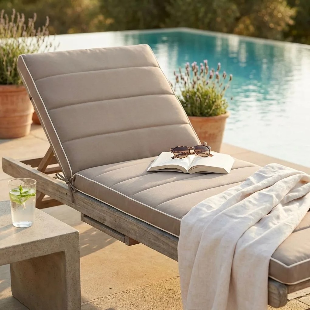 KING - cuscino sdraio con doppia cucitura idrorepellente