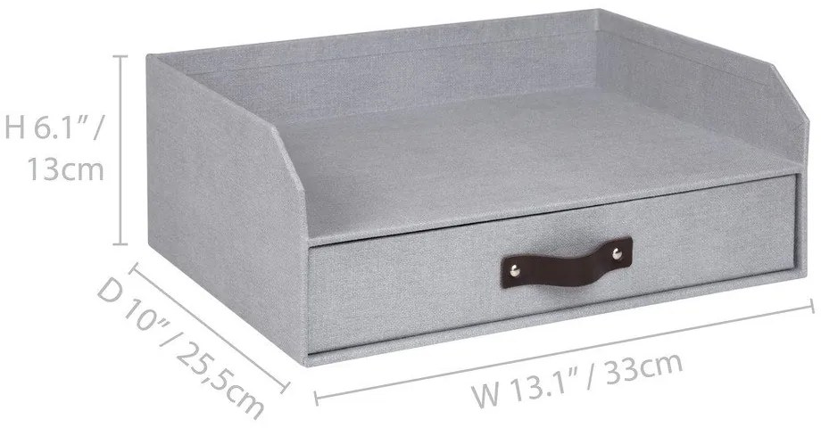 Organizzatore di documenti in cartone con cassetto Walter - Bigso Box of Sweden