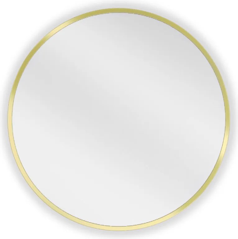 Mexen Loft specchio da bagno rotondo 40 cm, cornice dorata - 9850-040-040-000-50