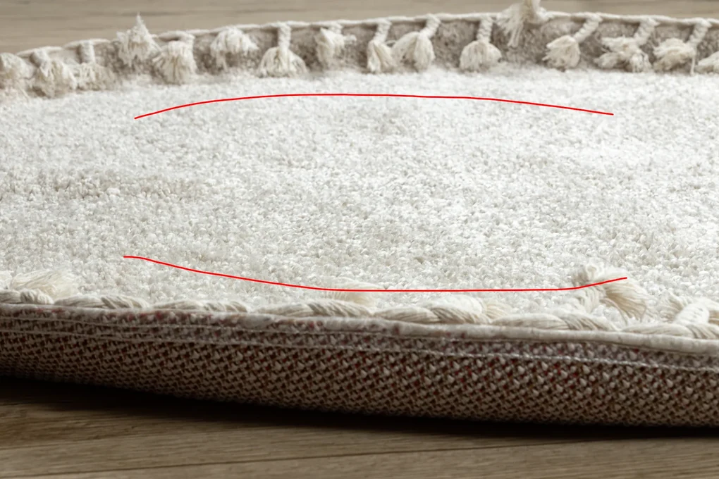 Tappeto BERBER 9000 cerchio crema Frange berbero marocchino shaggy - PRODOTTO DI SECONDO GRADO