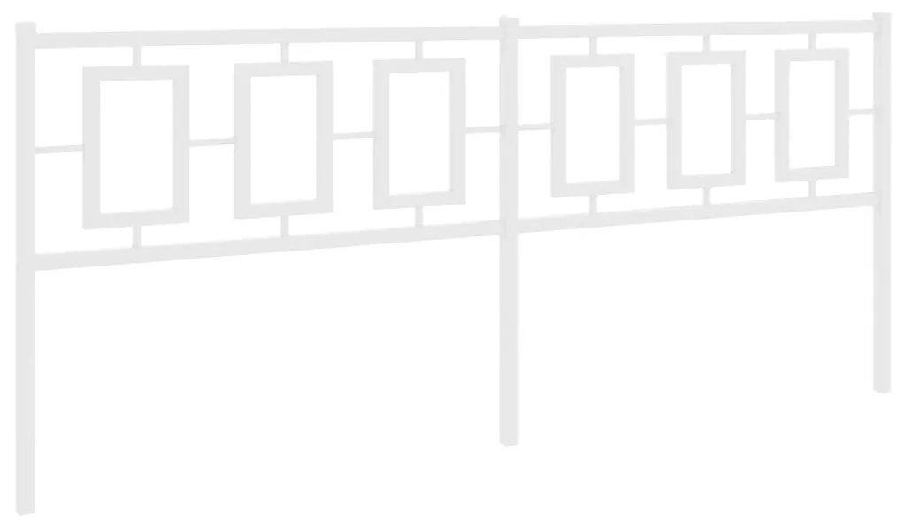 Testiera in metallo bianco 193 cm