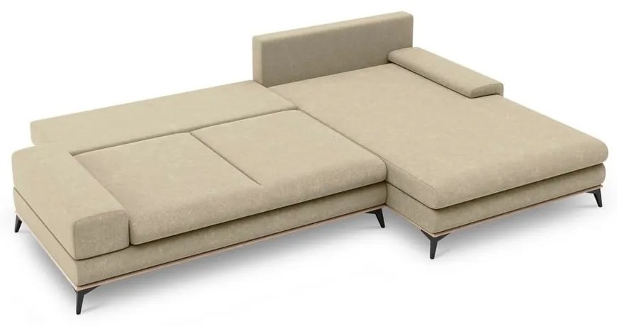 Divano letto angolare beige, angolo destro Planet - Windsor &amp; Co Sofas