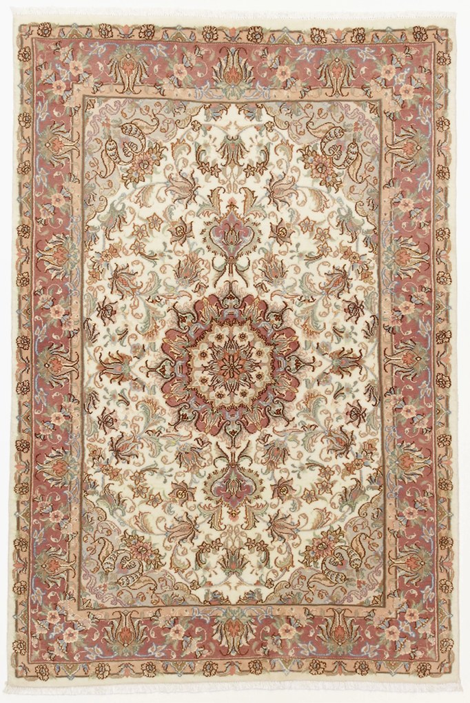 Tabriz Tappeto 110x160 (Iran) Annodato A Mano