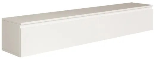 Mobile TV Sospeso 175 cm 2 Ante A Ribalta Bianco Opaco Lume