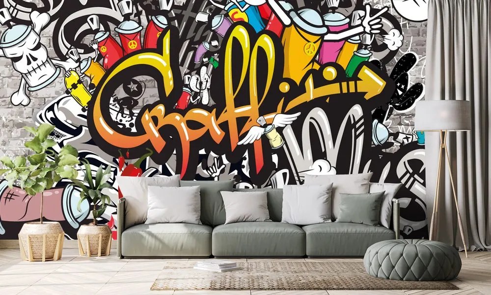 Carta da parati autoadesiva – Graffiti colorati