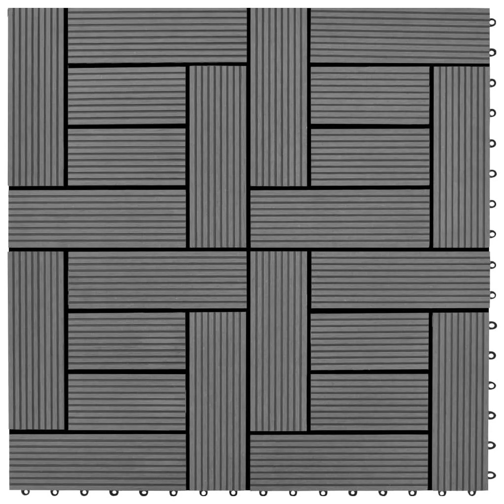 Set 11 Piastrelle İn Wpc 30 X 30 Cm 1 Mq Grigio /