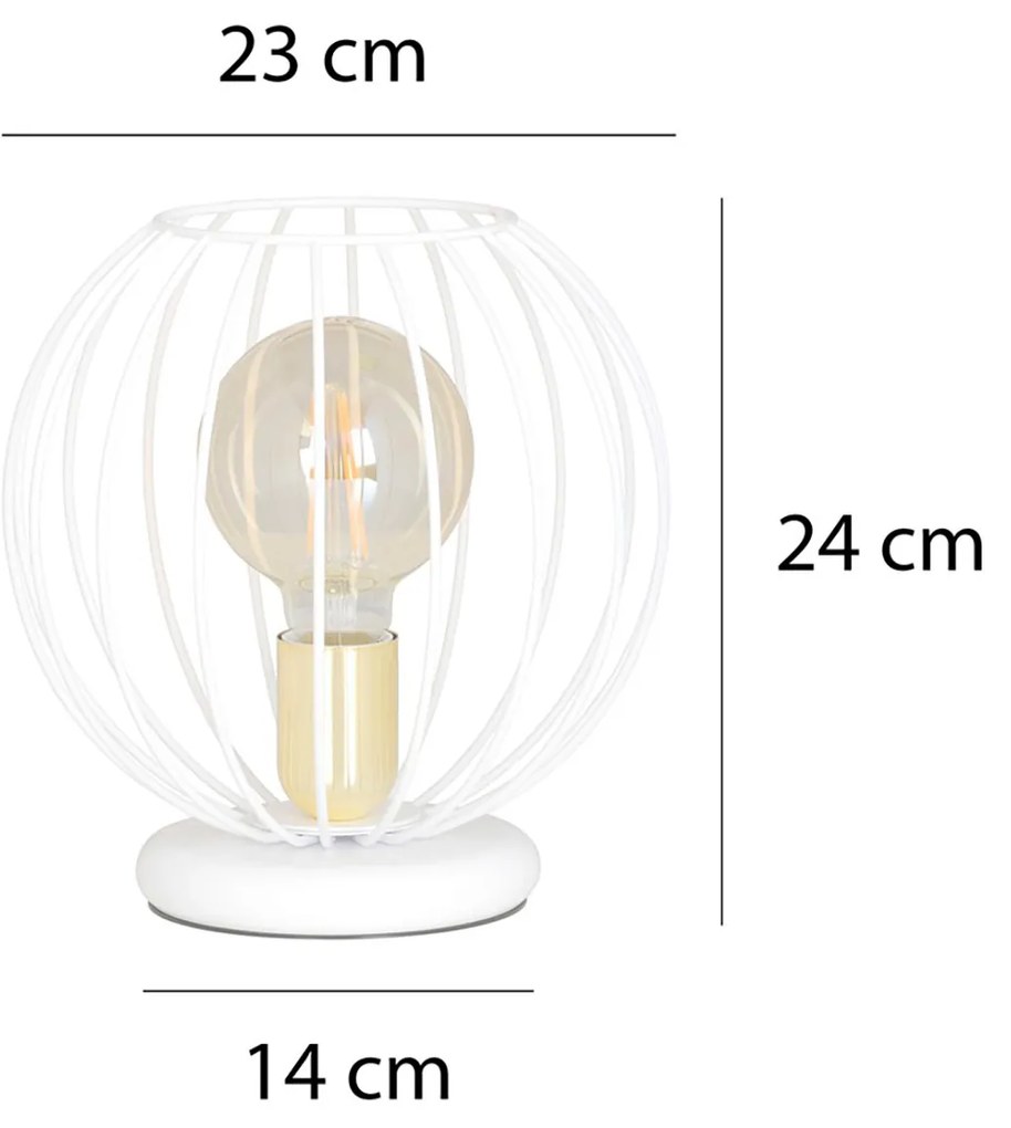 Lampade Da Scrivania Contemporaneo Omoikane Acciaio Bianco 1 Luce E27 Ip20