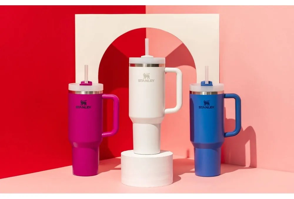 Borraccia termica bianca in acciaio inox 1,18 l Quencher H2.0 FlowState Tumbler Frost – Stanley