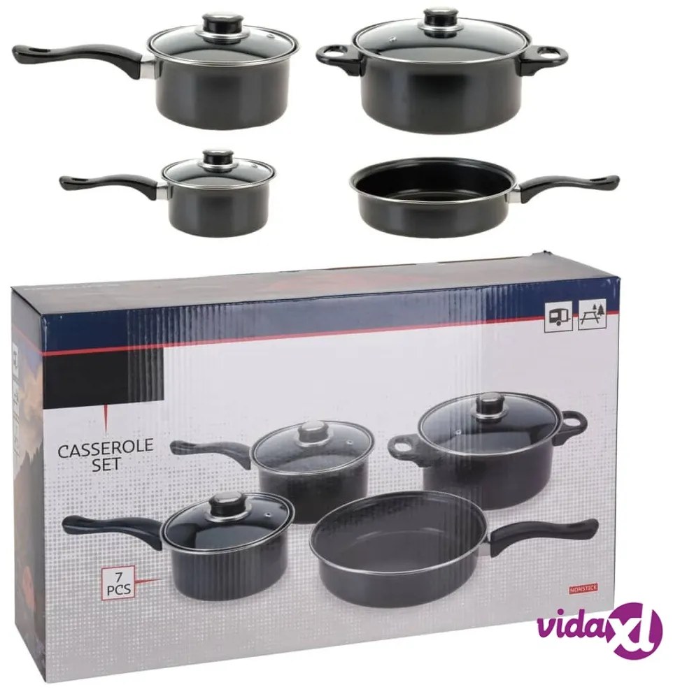 Excellent Houseware Set di Casseruole Antiaderenti 7 pz