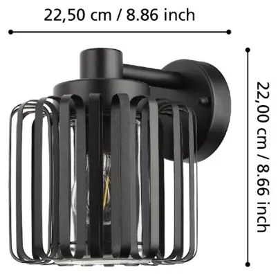 Eglo 900672 - Applique da esterno SELINUS 1xE27/40W/230V IP65