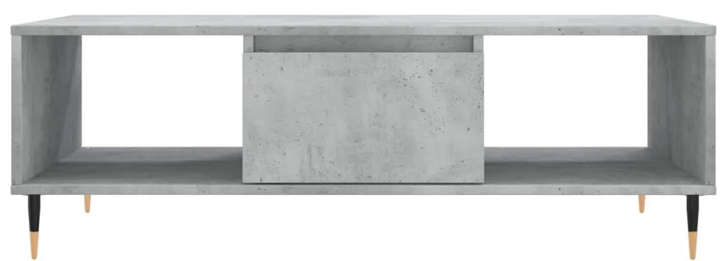 Tavolino salotto grigio cemento 104x60x35 cm legno multistrato