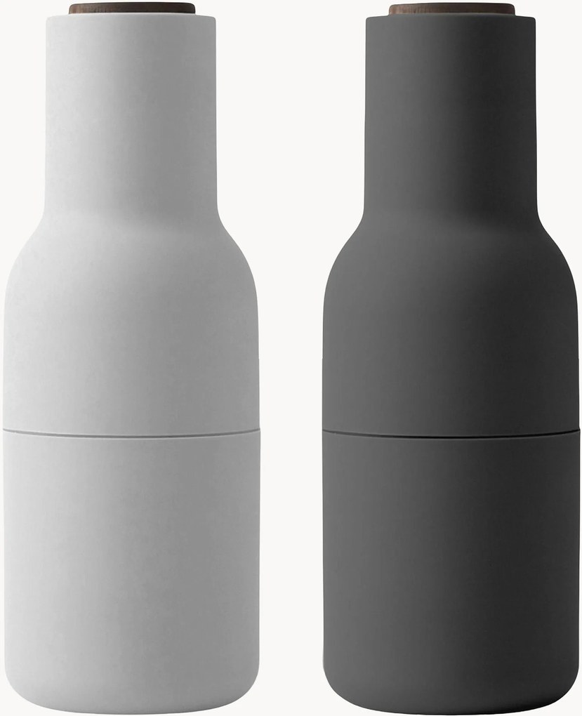 Set macina sale e pepe con coperchio in legno di noce Bottle Grinder 2 pz