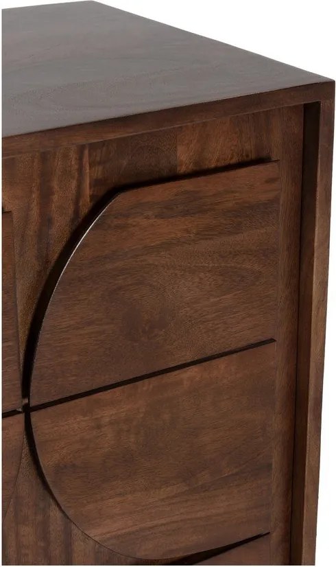 Cassettiera marrone in mango massiccio 145x76x40 cm Trisha – MOME