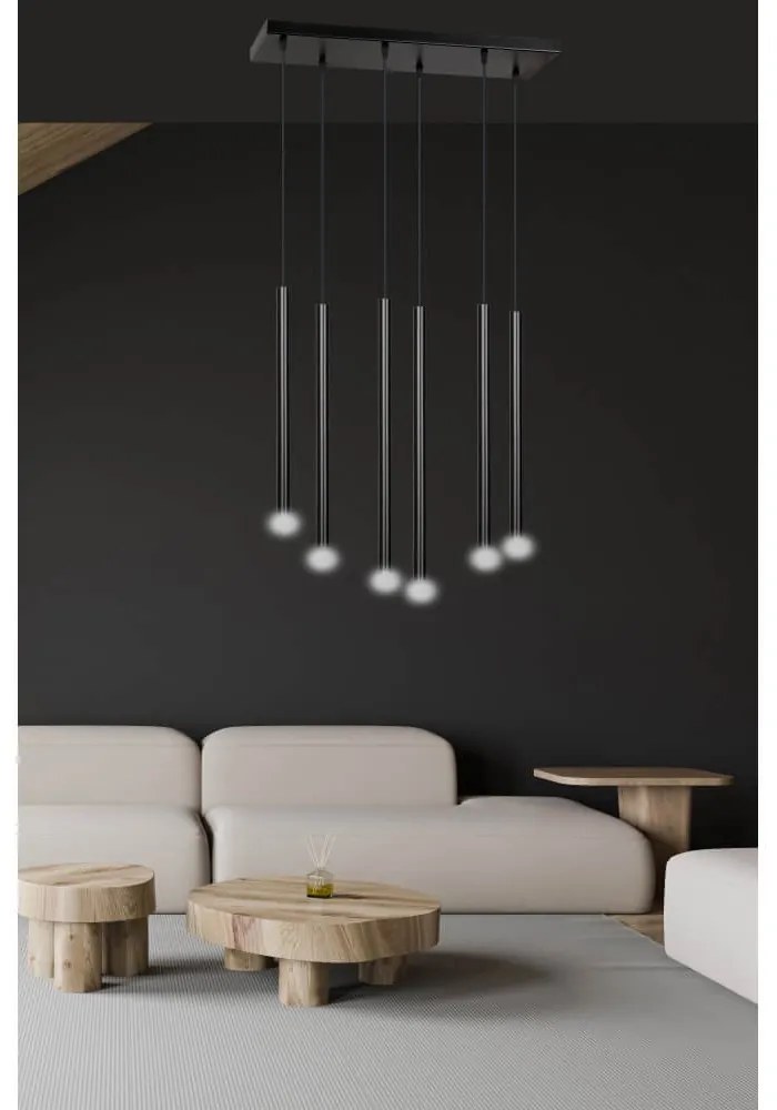 Lampadario a sospensione SELTER 6 BLACK Colore del corpo Nero