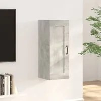 Mobile Pensile Grigio Cemento 35x34x90 cm in Legno Multistrato 812478