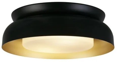 Kendal 2lt flush, metallo nero e oro con diffusore satinato