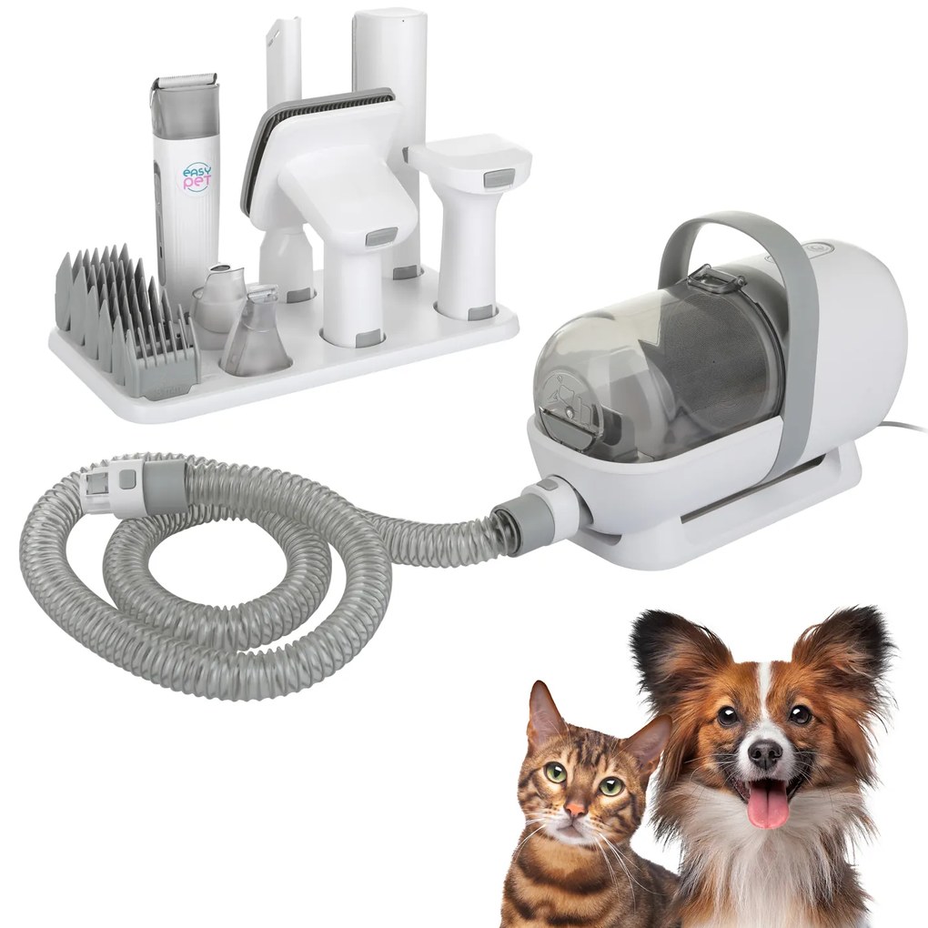 Kit toelettatura e aspirapolvere per cane e gatto Easy Pet