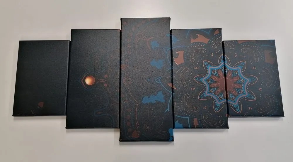 Quadri 5 pezzi – Mandala di lusso