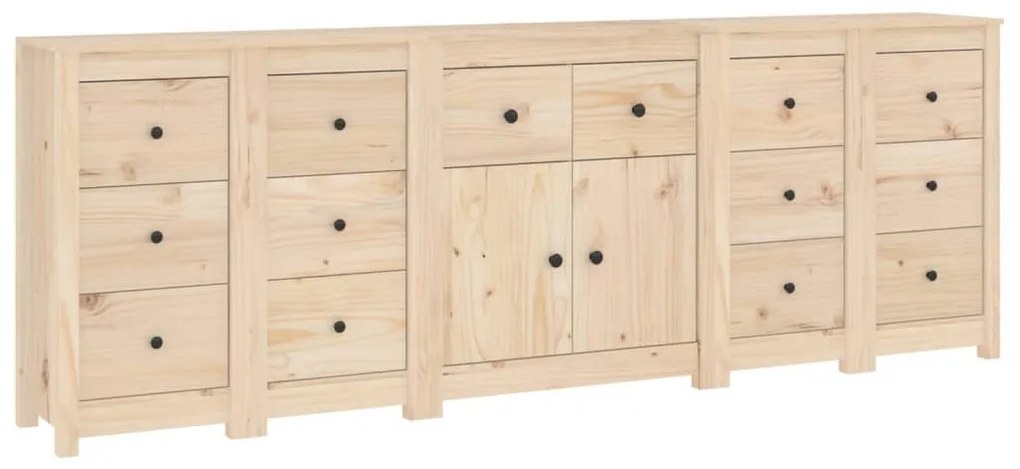 Credenza 230x35x80 cm in legno massello di pino