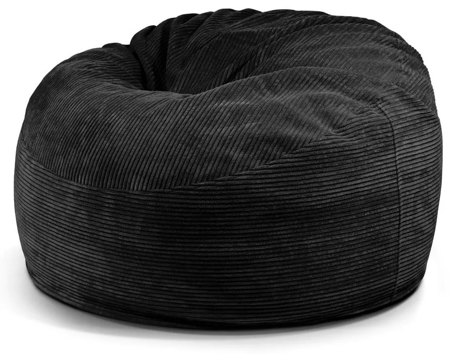 Puof a sacco nero con rivestimento in velluto a coste Om 110 – SLOWDOWN