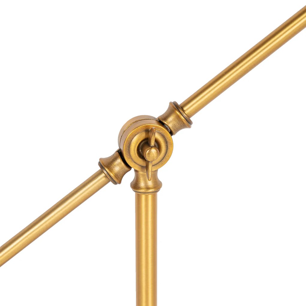 Lampada da tavolo Art Déco bronzo con marmo e vetro ambrato - Nina