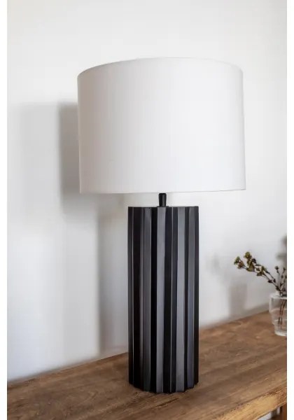Markslöjd 108670 - Lampada da tavolo HASHIRA 1xE27/40W/230V bianco/nero