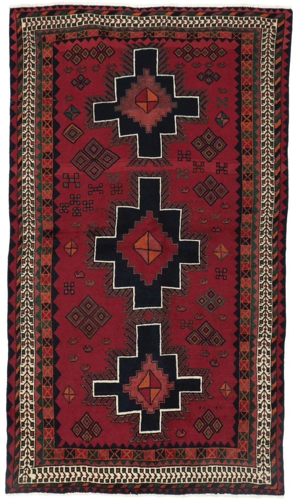 Afshar Tappeto 140x230 (Iran) Annodato A Mano