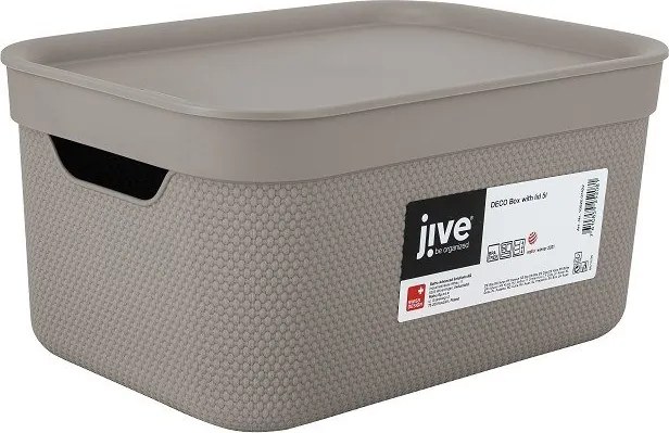 Scatola di plastica con coperchio Deco - Rotho