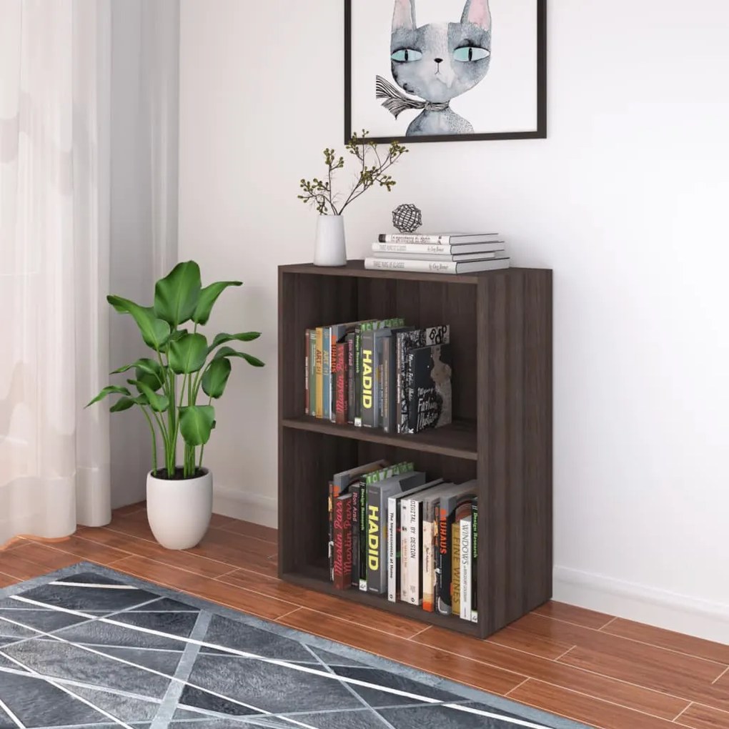 Libreria İn Legno Multistrato 60x31x78cm Grigia Rovere Sonoma /